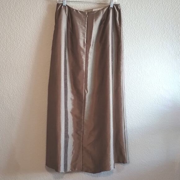W Too Watters & Watters Bronze Two-Piece Cream Ribbon Sash Formal Skirt Set 12 - Picture 7 of 13